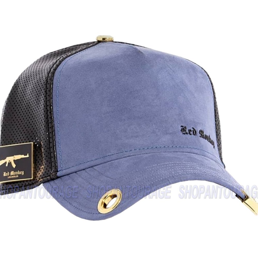 Red Monkey Blown Away Blue RM1419 Limited Edition Unisex Trucker Hat Cap